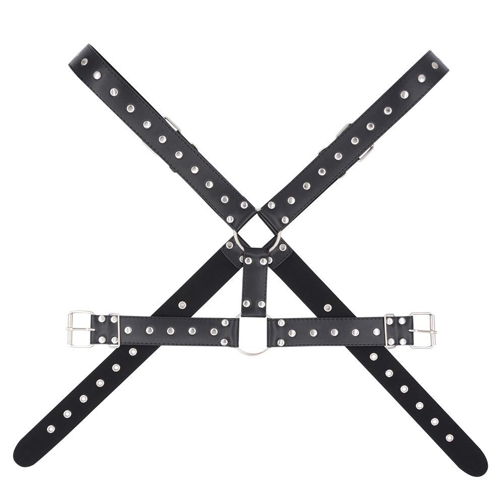 SM Cool Men's Clothes Binding Leather Sexy Clothes Stage Performance Toys Binding Clothing Armor