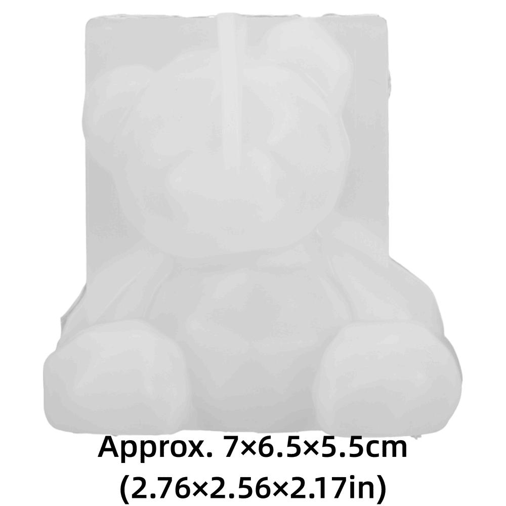 3pcs Food-Grade Silicone Bear Resin Mould Cute Bear Bear Candy Mould  Candle Making