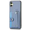 For Samsung Galaxy A05 4G Case Carbon Fiber Texture Leather Phone Back Cover with Card Holder