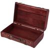 Antique Suitcase Portable Wooden Storage Chest Collection Ornaments Photography Props