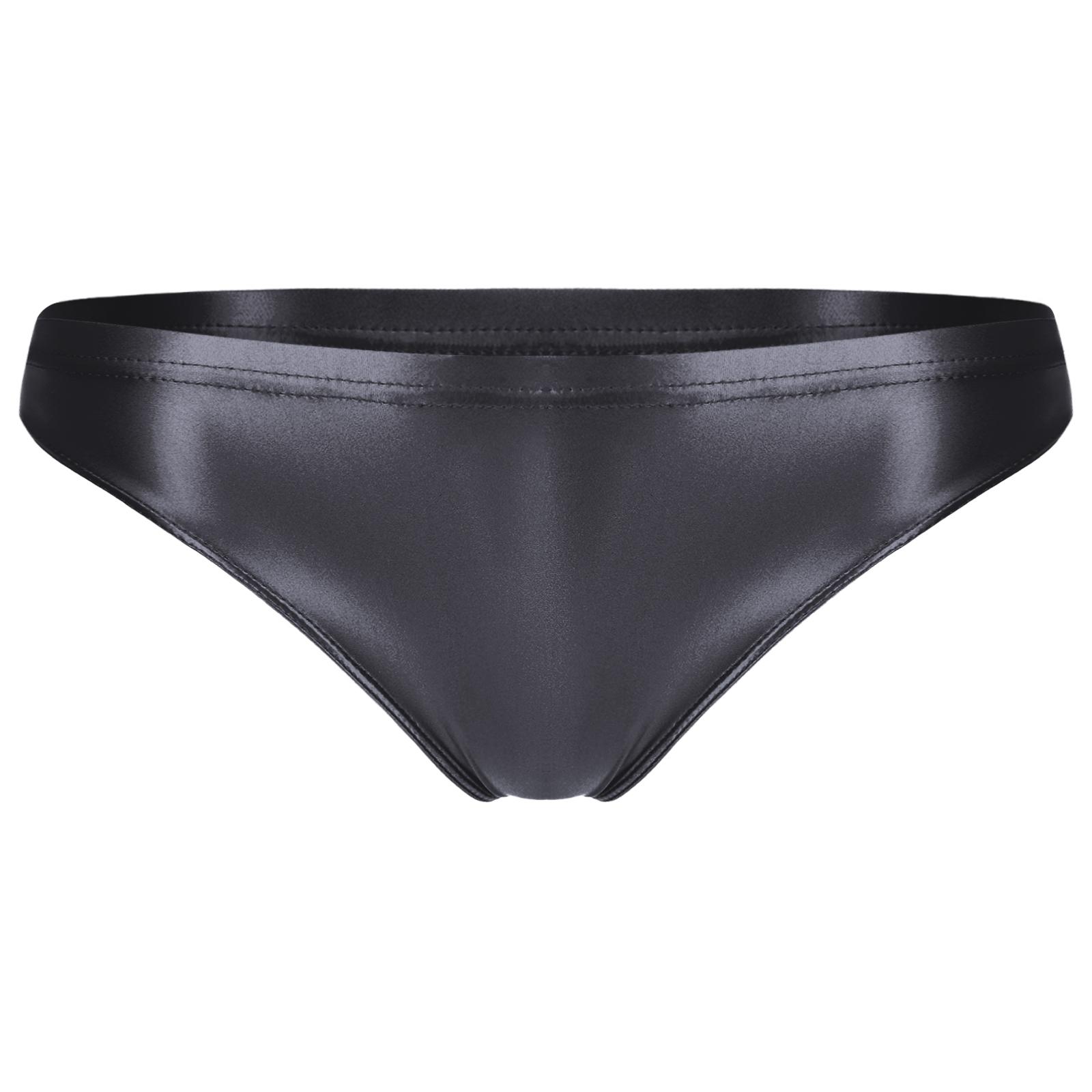 

Жіночі глянцеві трусики з низькою посадкою, еластичним поясом, однотонна білизна, дихаючі плавки для плавання XL сірий