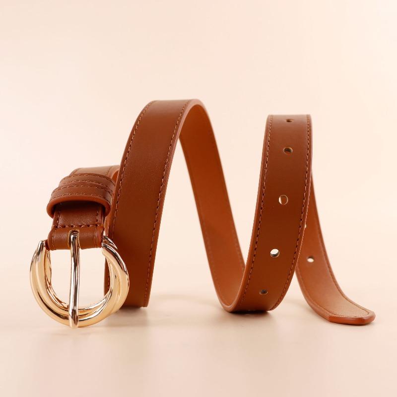 Top grain leather women's belt - vintage style genuine leather belt for jeans