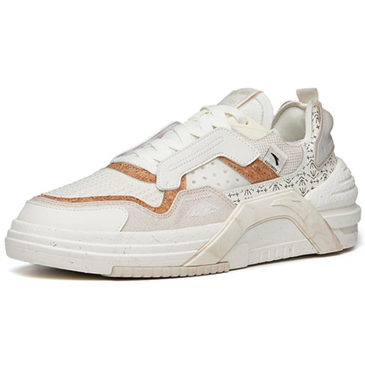 New Anta ADO PRO Low Top Skateboard Shoes Men's White Brown 112228071-6