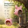 3D Printed Cute Squirrel Head Feeder Fun Animal Face Hanging Pendant Feeder Outdoor Garden For Home Decoration Gifts