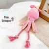 Plush Squeaky Octopus Dog Toy with Rope for Teething and Cleaning, Ideal for Medium and Small Dogs