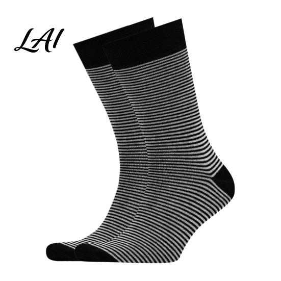 Soft Combed Cotton Footwear Men's Dress Socks Comfortable Crew Sock Solid Striped Plaid Dotted Breathable Business Socks Long Large for