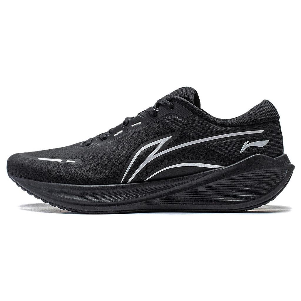 New LiNing Wave V2 Cushioning, Slip Resistant, And Abrasion Resistant Low Top Casual Running Shoes Women's Black ARST054-6