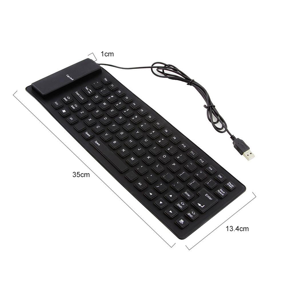 85 Keys Foldable Keyboard Portable Wired USB Mute Silicone Folding Keyboard for Laptop/Computer