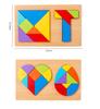 3D Wooden Puzzles Heart Egg Tangram Geometric Shape Kids Cognitive DIY Jigsaw Early Learning Educational Toys