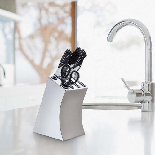 Stainless Steel Knife Stand, Knife Rack, Holds Deba Knives, Case, Holder, Kitchen Storage, Multi-Purpose, Antibacterial, Kitchen Utensils