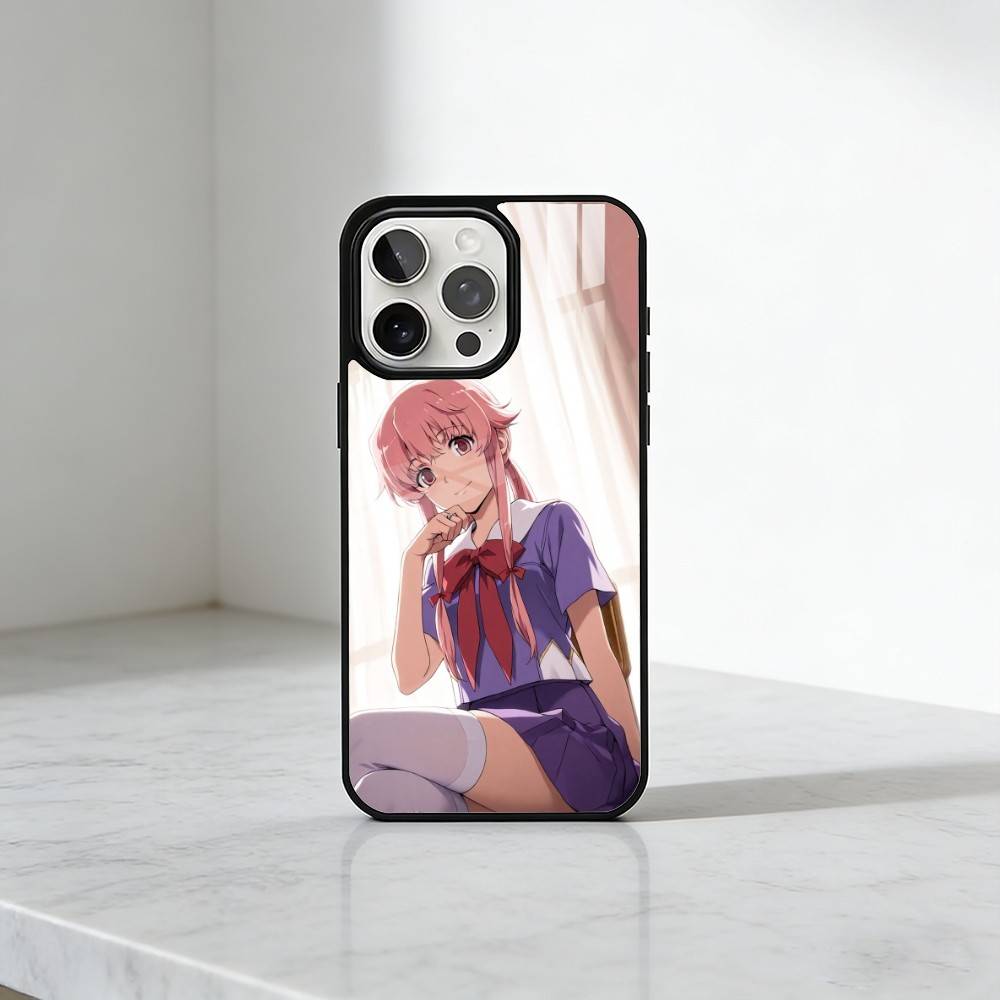 F-Future D-Diary Gasai Yuno Coque de Téléphone Pour iPhone17,16,15,14,13 Plus,Pro Max Magnétique Pour Magsafe Chargement Sans Fil