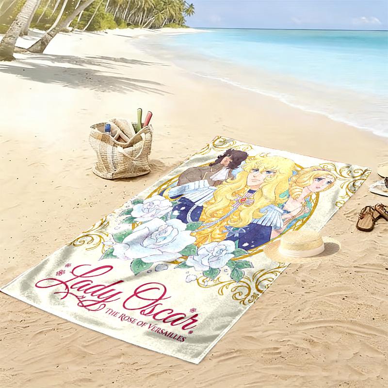 The Rose of Versailles 2D Flat Print Beach Towel, Large Soft Quick Dry Towel for Beach Camping SwimmingDSTJ0925271