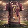 T-shirt 3D alla moda da uomo Cristiano Ronaldo Estate Sportswear da esterno Traspirante Palestra Corsa Allenamento Top per Fan Abbinamento Famigliare