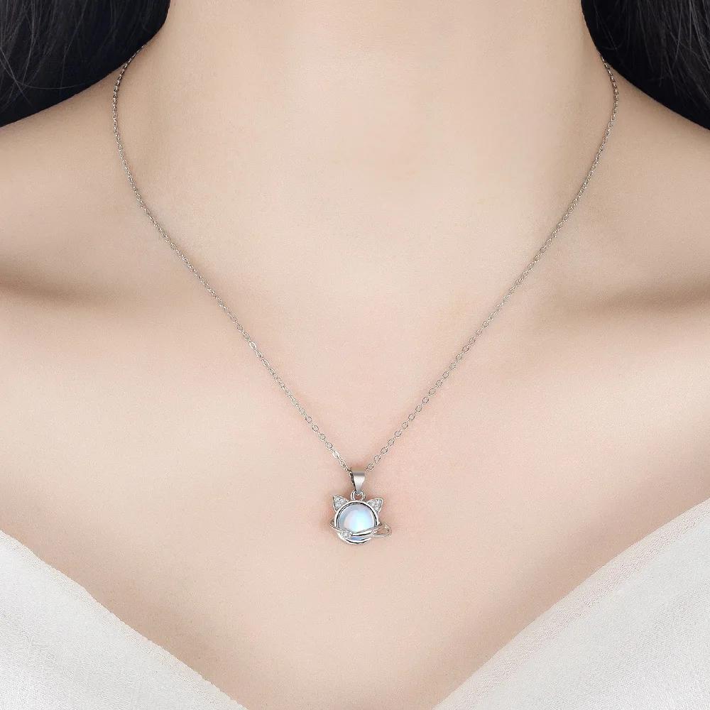 Andara Fine Jewelry  Sterling  Star opal Pendant Necklace Earrings Set For Women Engagement Jewelry gift