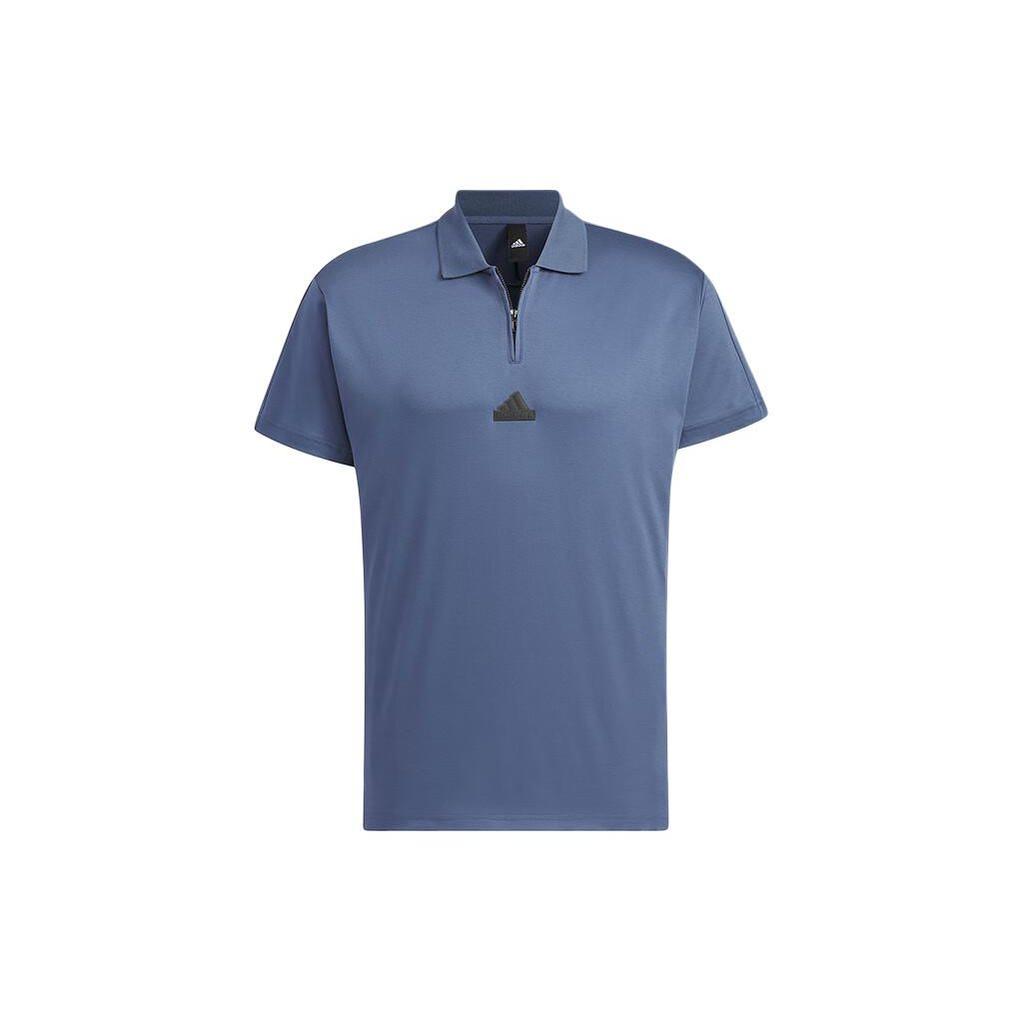 Adidas Logo Sports Training Casual Polo Shirt Men Tops Deep-Blue IT3935
