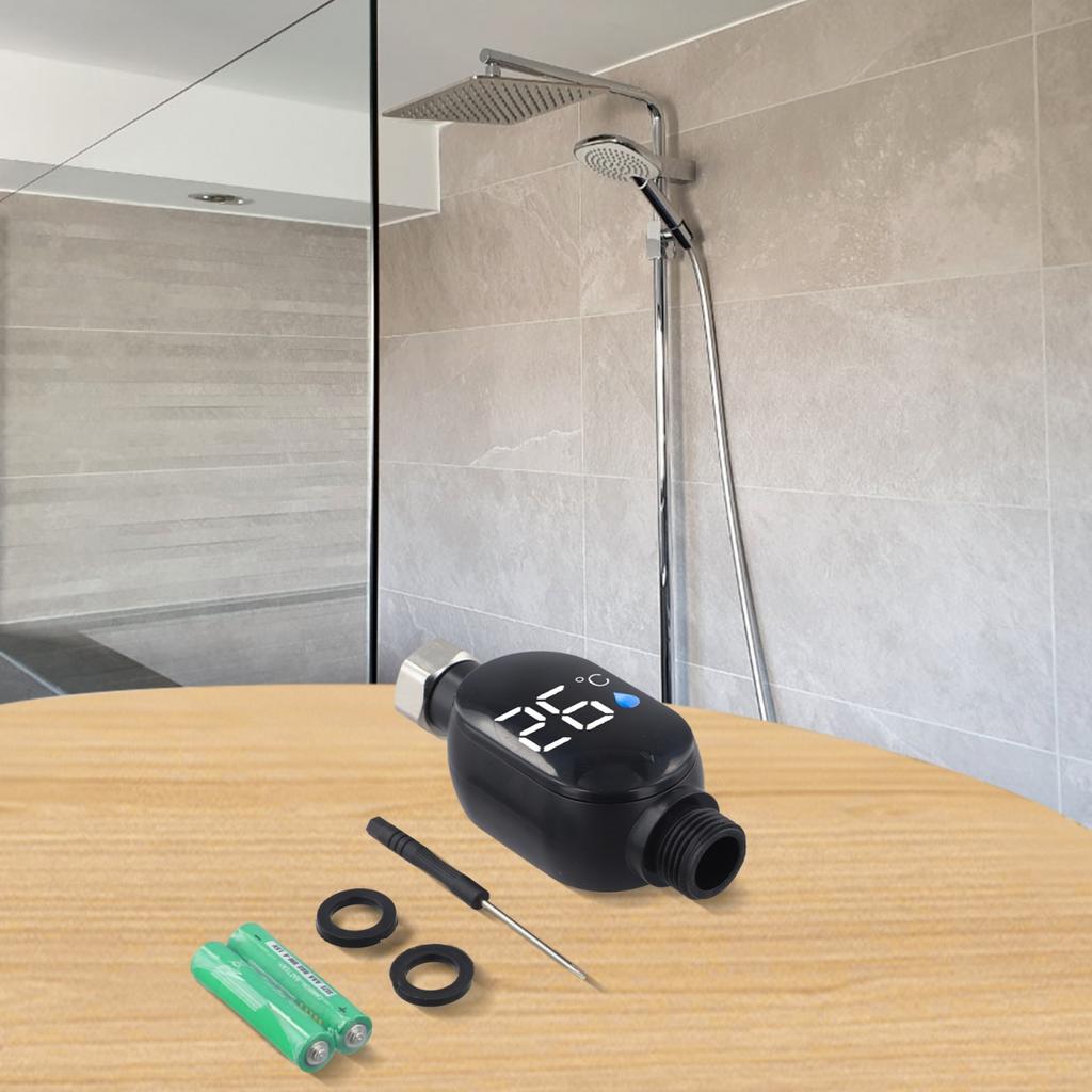 Intelligent Shower Thermometer Waterproof Design with LED Temperature Display