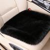 Multicolor Plush Rabbit Fur Car Seat Cushion Plush Seat Cover Cushion Winter Warm Plush Seat Protector Interior Accessories