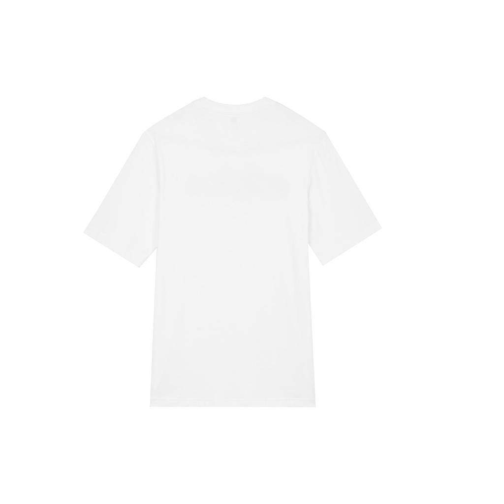 adidas ESSENTIALS T Shirts Men's White Crew Neck Moderate Straight Fit DQ3056