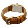 Seiko SWR100 Mother of Pearl Quartz Women's Watch Gold Sapphire Glass Brown Leather Band 5ATM Water Resistant Overseas Model