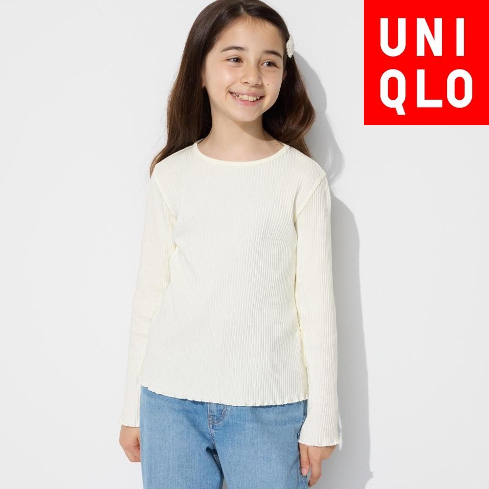 

Футболка с длинным рукавом для девочек Uniqlo Lip Mellow 09 BLACK/KIDS 110