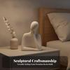 Abstract Human Figurine Artistic Seated Figure Statue Compact for Entryway Table