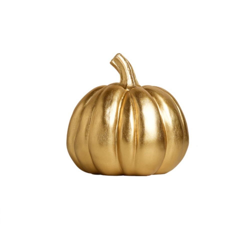 Retro Pumpkin Statue Resin Miniature Figurine Sculpture Micro Landscape Pumpkin Ornament  Autumn