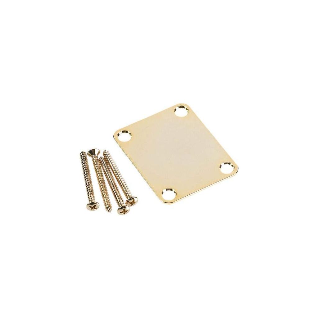 Fender Parts Vintage Neck Plate Serial Number or 4-Bolt "Plain" (No Logo) (Gold)