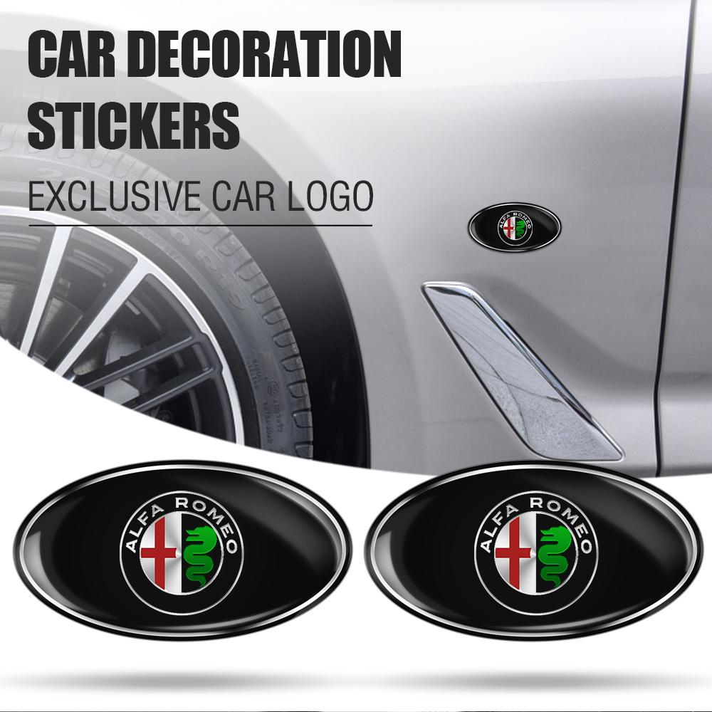 Autostickers Voor Alfa Romeo 3D Aluminium Auto Carrosserie Embleem Stickers Kofferbak Badge Decal Voor Alfa Romeo Giulia MiTo Giulietta Tonale