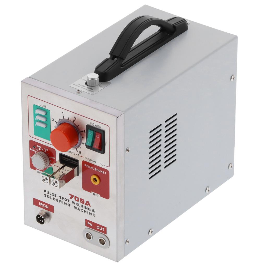 709A Akku Punktschweißgerät Lithium Impulsschweißmaschine Werkzeug Tragbare Lötstation US-Stecker 110V