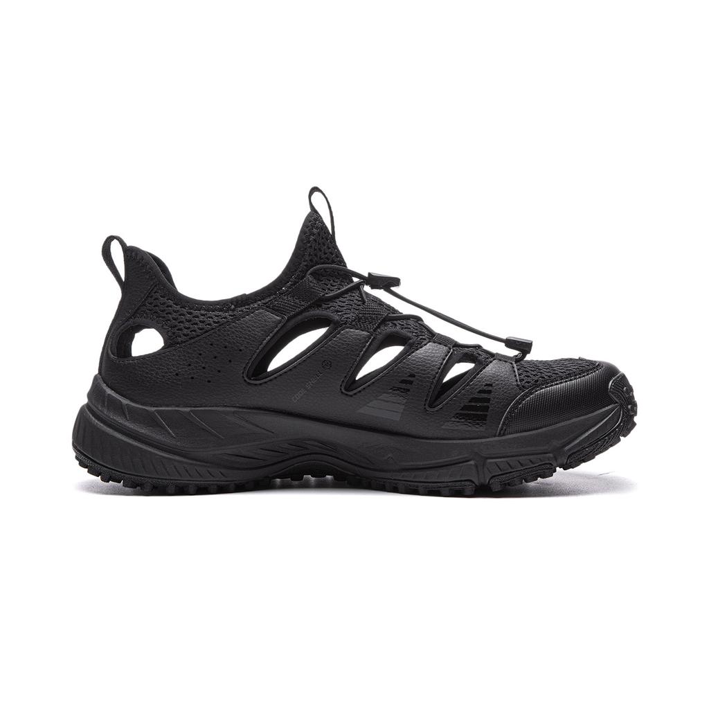 Li Ning Cushioning Slip Resistant Abrasion Resistant Support Lightweight Low Top Casual Running Shoes Men's Black ARSW121-2