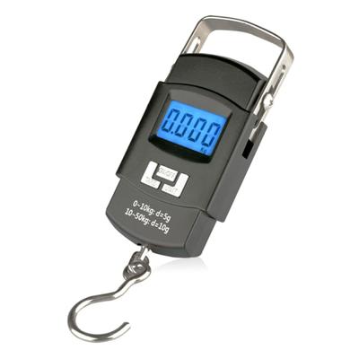 Fischwaage 110lb/50kg Gepäckwaage mit hintergrundbeleuchtetem LCD-Display Digitale Angelwaage Tragbare Hängewaage Kofferwaage