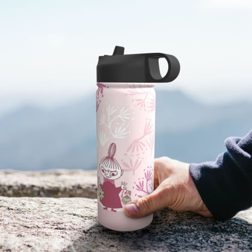 Moomin Vacuum Insulated Portable Mug, 500ml-600ml Stainless Steel Water Bottle for Car Use, Direct Drinking, Keeps Hot or Cold, Coffee Cup with Lid, P