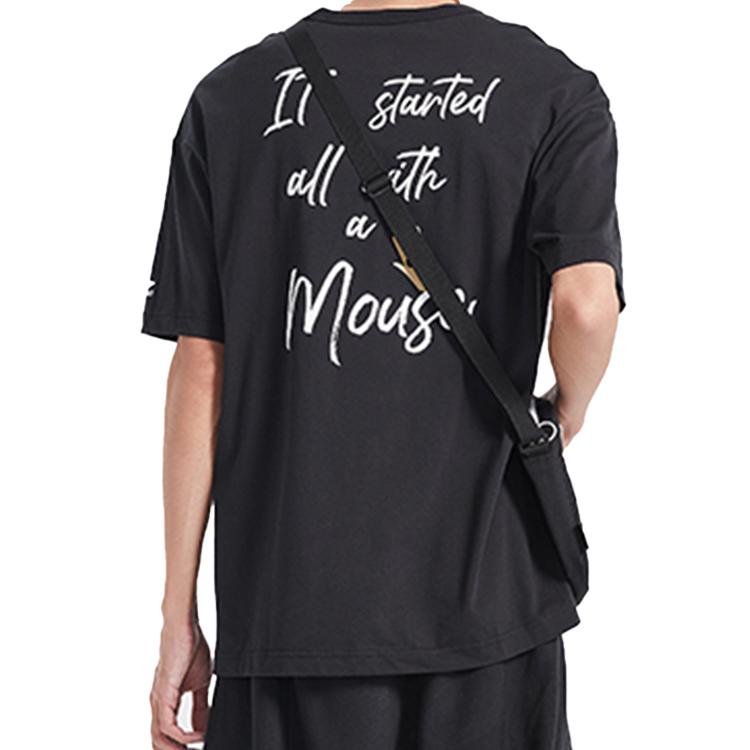 Li Ning X Disney Collaboration Loose Short Sleeve T-Shirt Men Tops Black AHSQ517-1