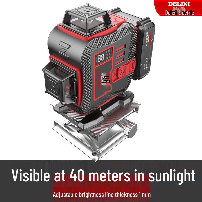 DELIXI 12-Point High Precision Green Laser Level for Outdoor Use