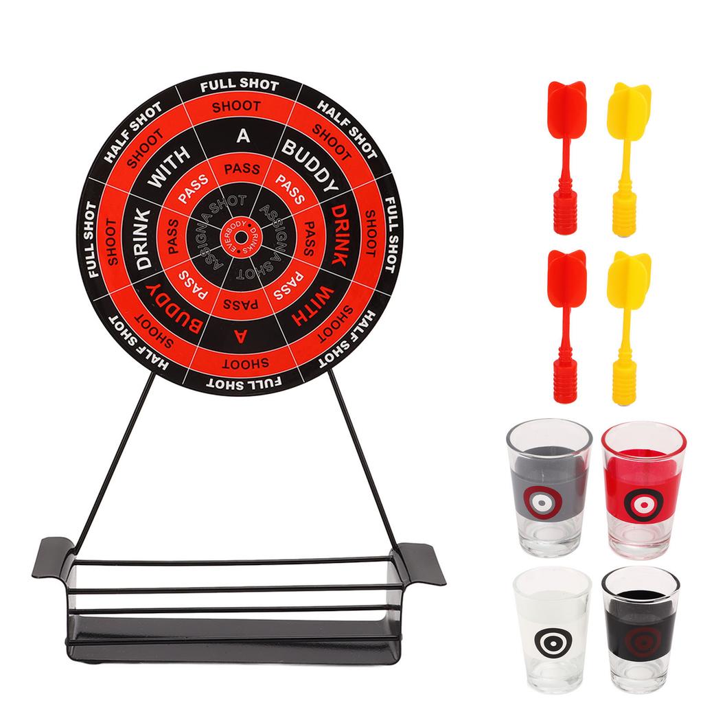Mini Trink-Dart-Shot-Set Magnetisches Trinkspiel Dart-Weinglas mit Glasbechern Großer Dart