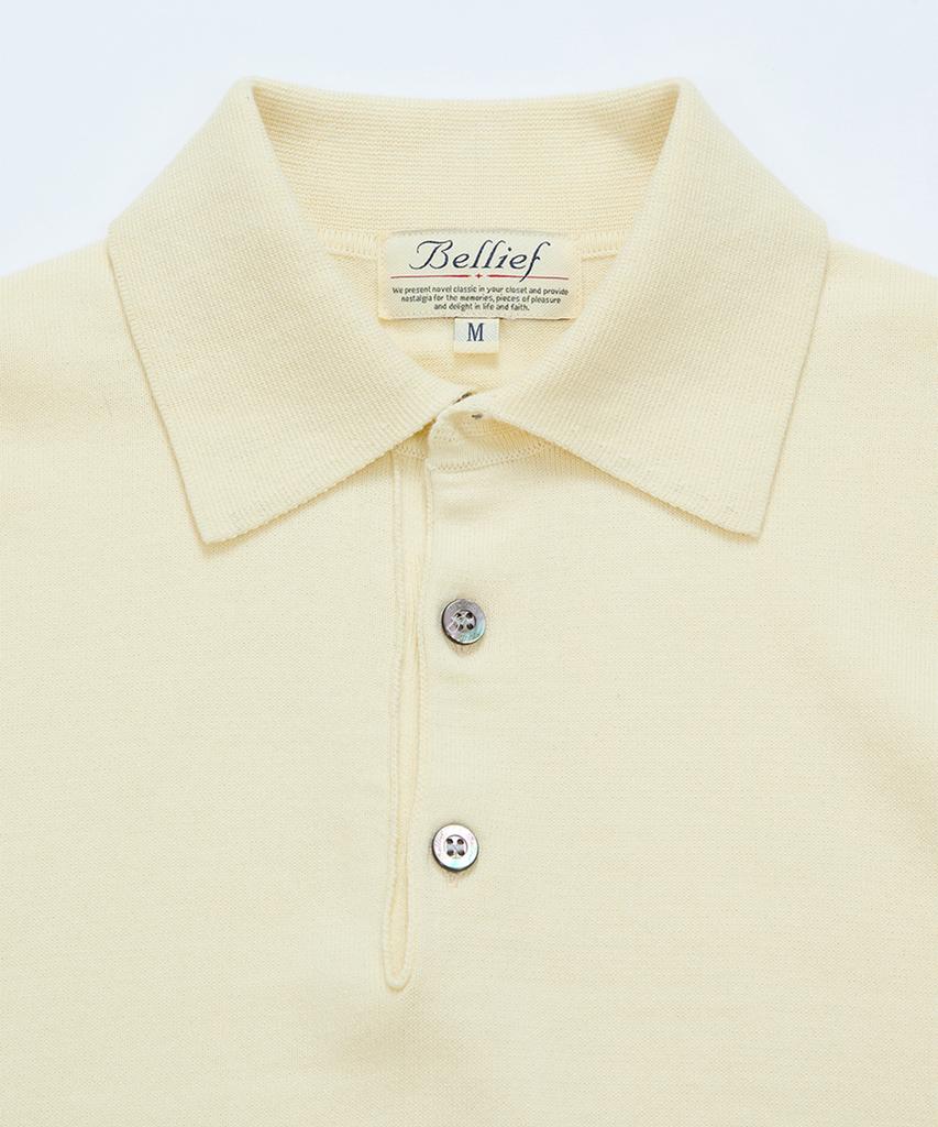 BELLIEF Essential Cotton Comfort Polo Knit (Ecru)