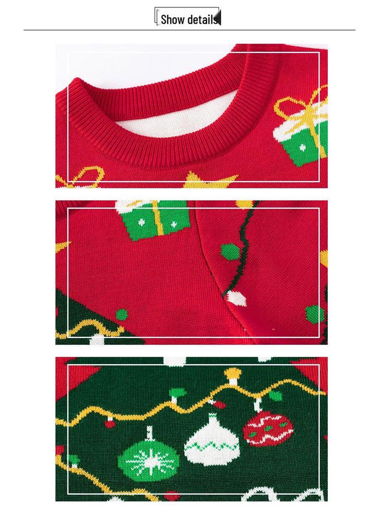 2025 Kids' Winter Christmas Tree Sweater - Boys & Girls Knit Pullover Base Layer