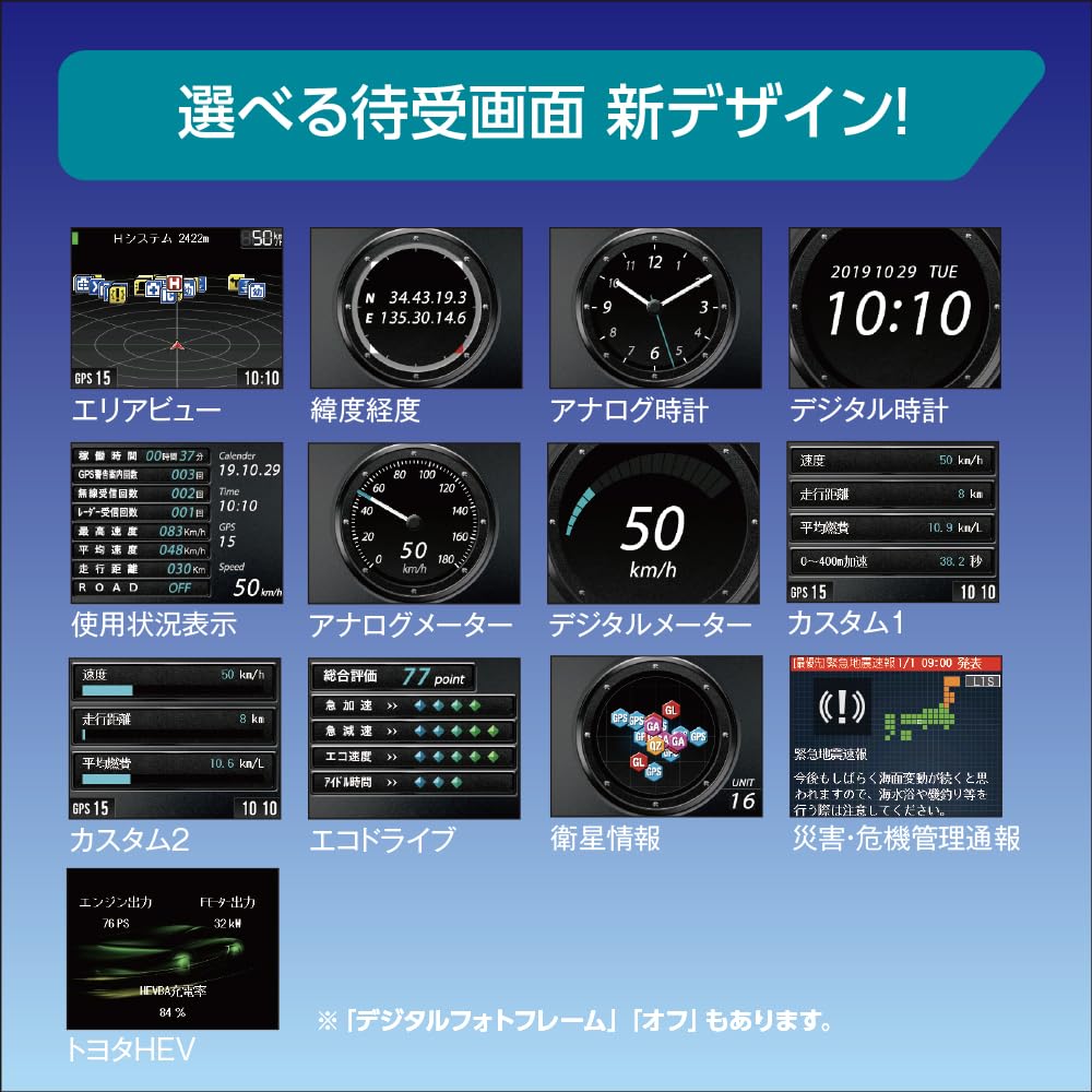 CELLSTAR GPS Safety 17 Zonen OBDII Frei GPS Daten Hergestellt in Garantie VA-03E Radar, Integriert, Bänder, 30, Kompatibel, 2,4-Zoll-Display, Updates, Japan,