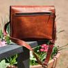 Goat Leather Bag Messenger Genuine Satchel Brown Real Briefcase Vintage Men's