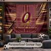Wall Hanging Tapestry Custom NameQueensland Maroons Pattern Personalized Printed Fabric Wall Decor