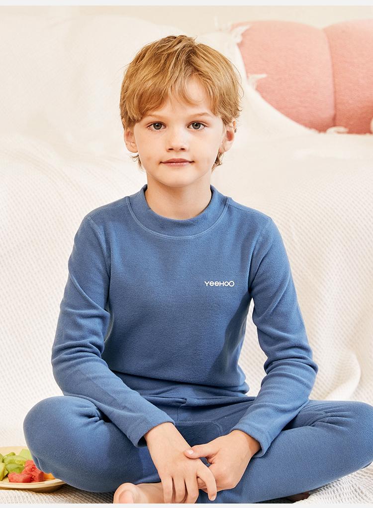 320g Double-Sided German Velvet Winter Warm Underwear Set for Kids