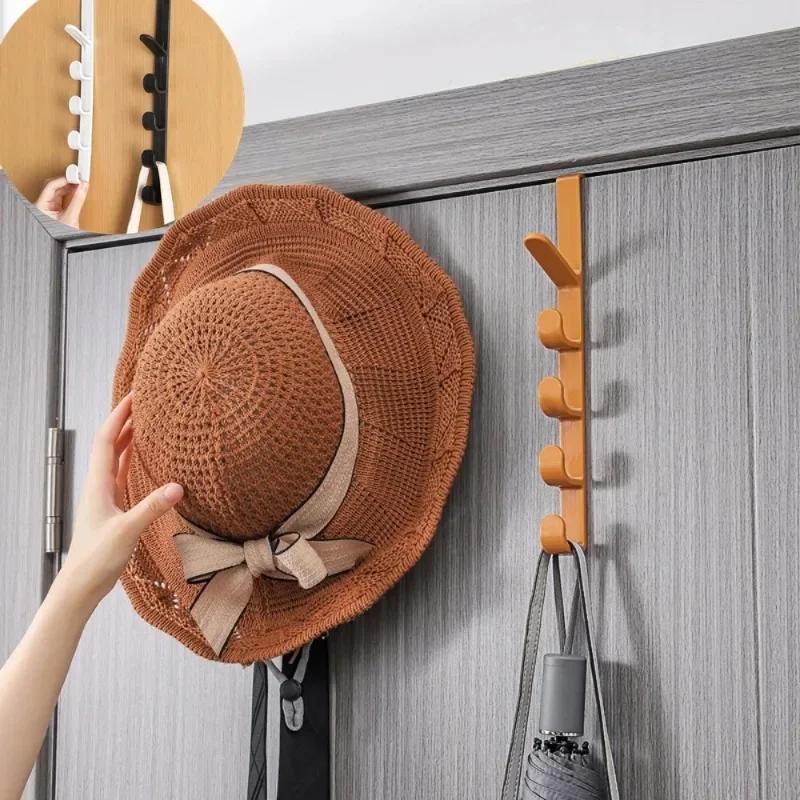 Bedroom Door Hanger Clothes Hanging Rack Over The Door Plastic Home Storage Organization Hooks Purse Holder for Bags