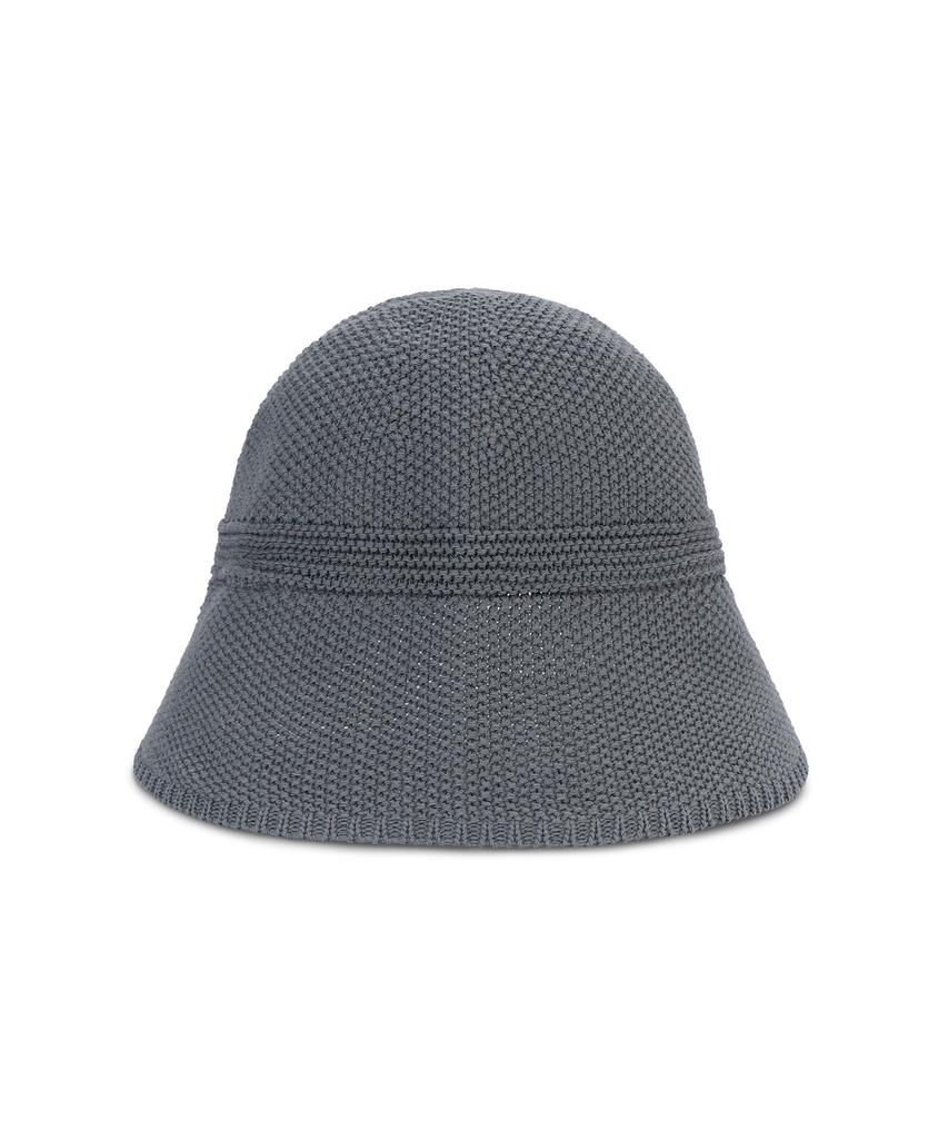 Bajal Vz Studded Logo Summer Knit Bonnet Hat Gray