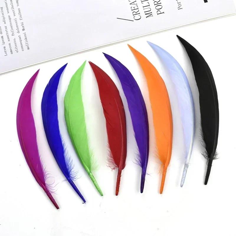 Curved Bent Duck Feathers for Crafts Dream Catcher Goose Wing Feather Decor Jewelry Making Carnaval Handicraft Party Accessories