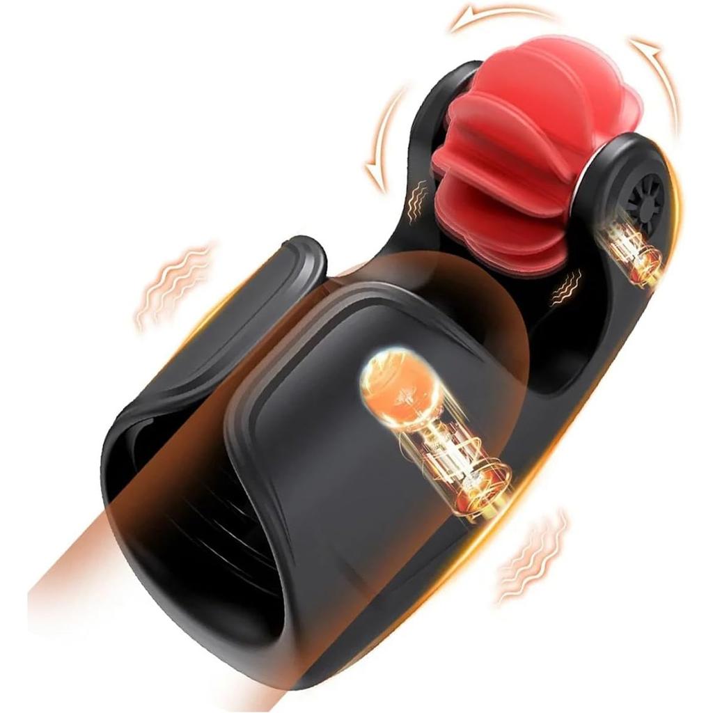 Rotating Penis Stimulator Massager, 10 Modes Tongue and Flutter, Smart Electric Vibrator for Men