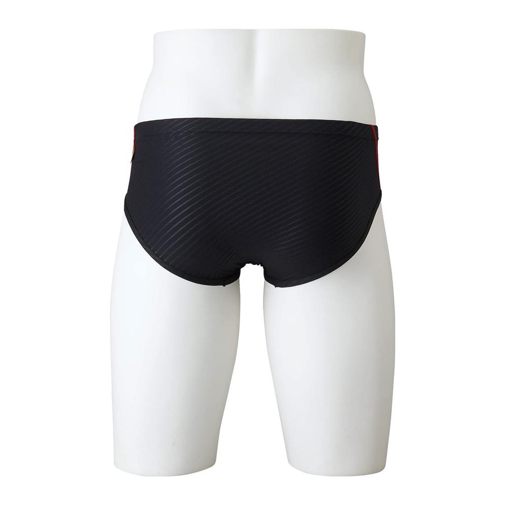 MIZUNO EXER SUITS Super Short Swimsuit Size for Competitive and Training Swims Men's N2MB2577, Black/Red, XS,