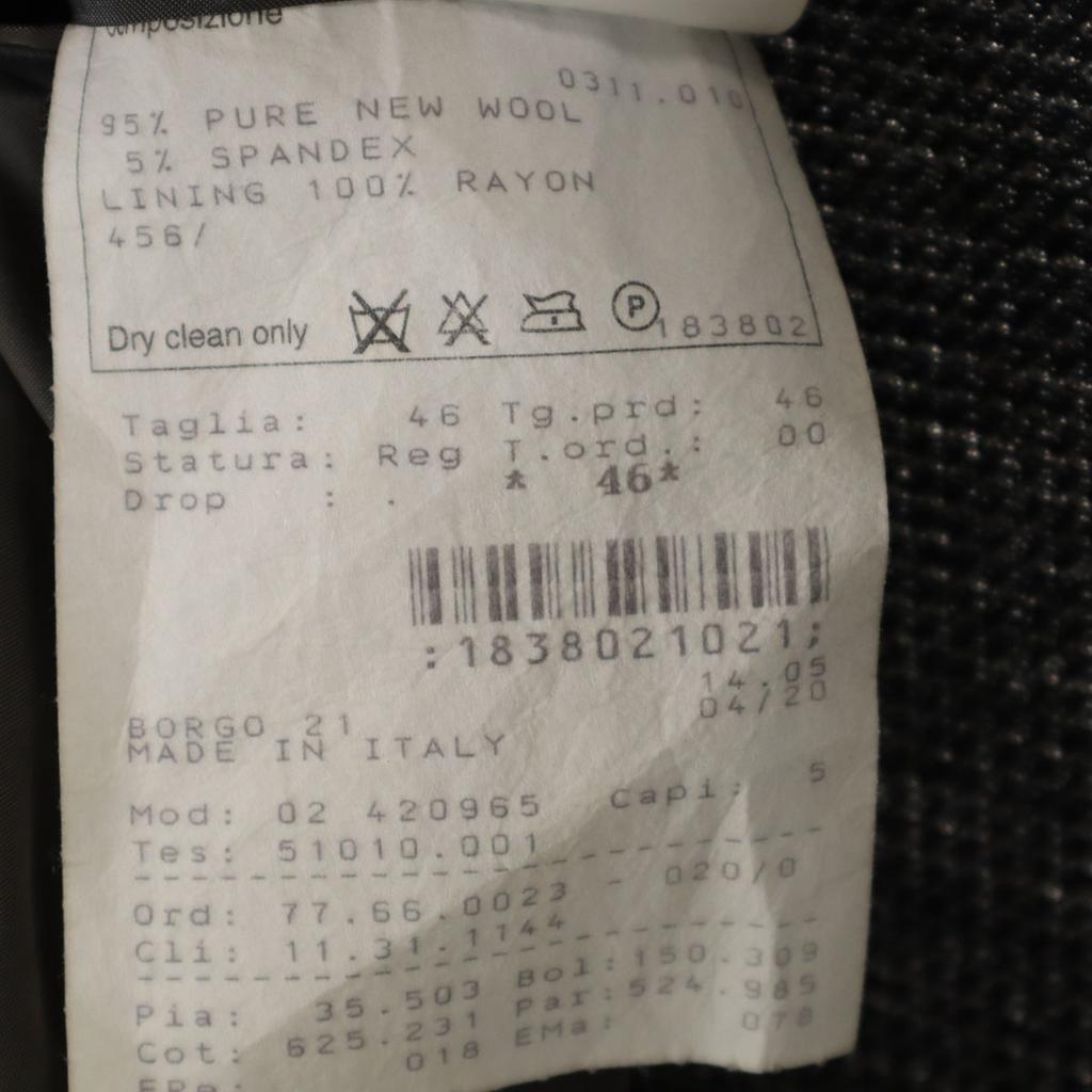 GIORGIO ARMANI Made in Italy Wool Blend tailored jacket 46 Gray Men's Used