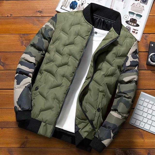 Mens Winter Jackets and Coats Outerwear Clothing Camouflage Bomber Jacket Men's Windbreaker Thick Warm Male Parkas Military
