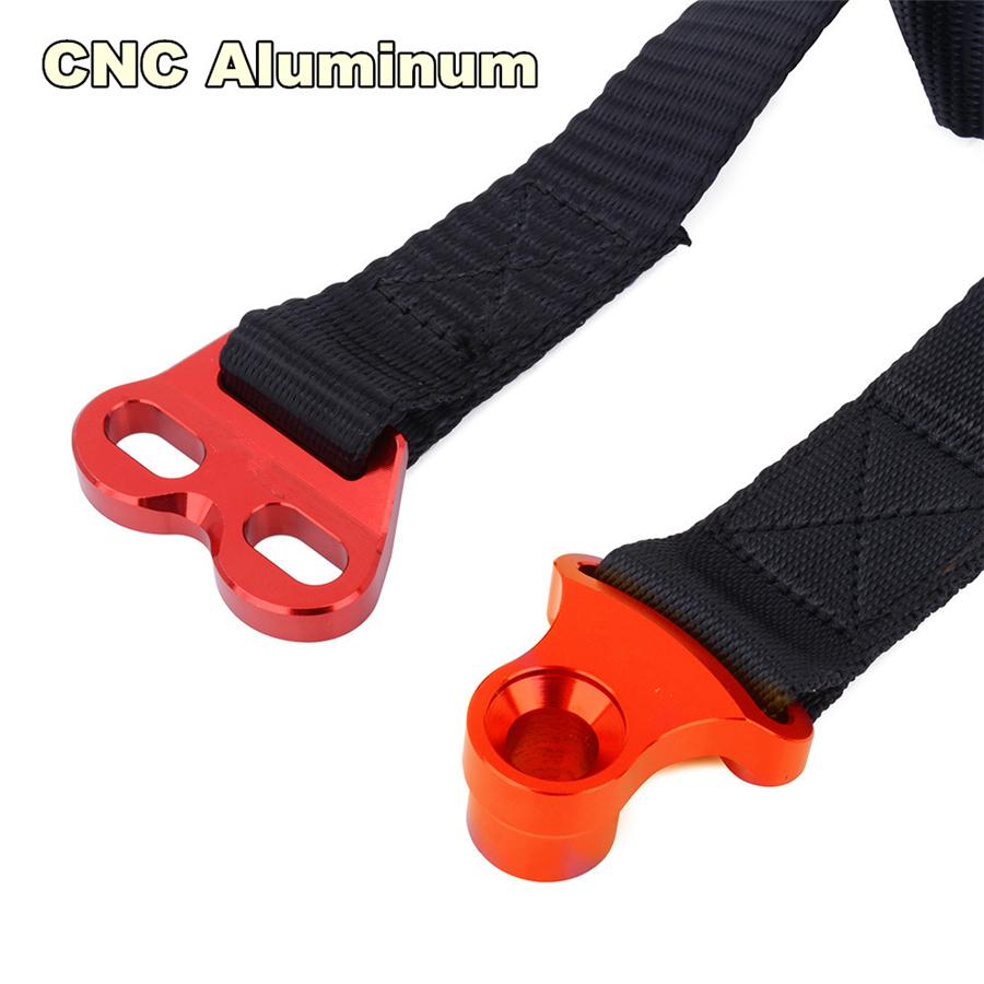 Universal 2Pcs CNC Adjustable Fornt Rear Motocycle Rear Rescue Pull Bundle Belt Draw Leashes