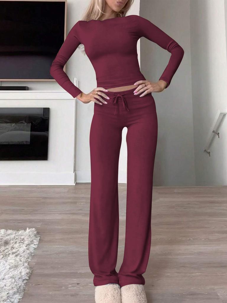 Y2K Sport Style Long Sleeve Long Pants Set Autumn Women Fashion Casual Set For Women